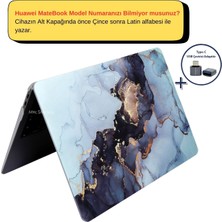 SyncCase Huawei Kılıf MateBook D14 ile Uyumlu 2020/2023 Marble14NL