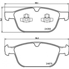 Valeo Ön Balata Volvo XC60 D3 2008-2017 D4 12-17 D5 08-15 T5 2010-1207 T6 2008-2017 156 102008