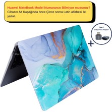 SyncCase Huawei Kılıf MateBook D14 ile Uyumlu 2020/2023 Marble