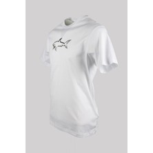 Paul & Shark  Erkek Marka Logolu Pamuklu Normal Kalıp Günlük Beyaz T-Shirt 24411085-010