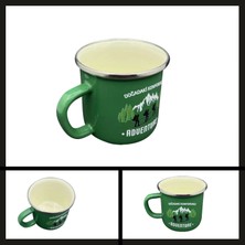 Orgaz Uyguna-Yakala Yeşil OUT-1900 Orcamp Retro Emaye Kupa Bardak ADVENTURE-MLZ.258