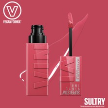 Maybelline New York Super Stay Vinyl Ink Uzun Süre Kalıcı Likit Parlak Ruj 160 Sultry