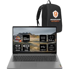 Lenovo Ideapad 1 Amd Ryzen 7 5700U 12GB 1tb SSD 15.6" Fhd Fdos Taşınabilir Bilgisayar 82R4006FTR & Per4 Çanta 82R4006FTR173