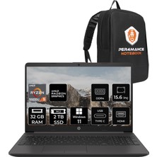 HP 255 G8 AMD Ryzen 5 5500U 32GB 2TB SSD 15.6" FHD W11P Taşınabilir Bilgisayar & PER4 Çanta 7N4W6AA204