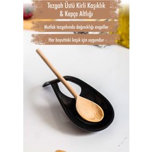 Bena Life Akrilik Siyah Tezgah Üstü Kirli Kaşıklık & Kepçe Altlığı