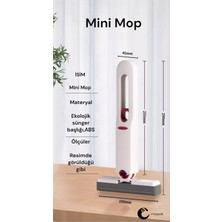 Newstore Home Taşınabilir Mini Mop Temizlik Paspası 180 Derece Döner Tezgah Pencere Cam Zemin Silme Aparatı