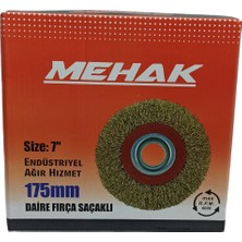 Mehak Daire Saçaklı Tel Fırça 175 mm Taş Motorlarına Profesyonel