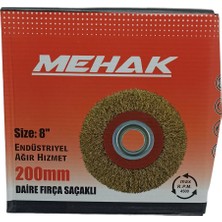 Mehak Daire Saçaklı Tel Fırça 200 mm Taş Motorlarına Profesyonel