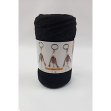 Siyah İnce Büklüm Makrome İpi 100 mt