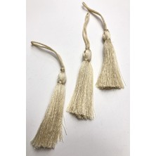 Hayalperest Boncuk Bej Tekli Püskül 10 Adet 7 cm