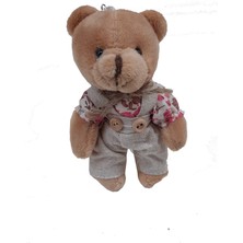 Kırmızı Kıyafetli Erkek Peluş Ayıcık 12 cm
