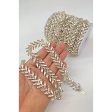 Hayalperest Boncuk Ütüyle Yapışan Kasalı Ince Mekik Taşlı Abiye Şerit Bordür