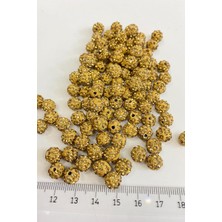 Hayalperest Boncuk Bal Rengi Parlak Taşlı Boncuk 8 mm