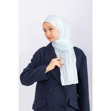 Hijabchi Penye Şal Jersey - Buz Mavisi