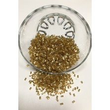 Altın Sarısı Burgulu Kesme Boncuk 50 gr