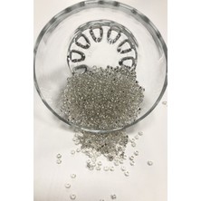 Gümüş Renk Kum Boncuk 2 mm 50 Grm