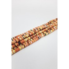 Hayalperest Boncuk Sarılı Kahveli Fimo Hamur Boncuk 6 mm