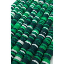 Hayalperest Boncuk Koyu Yeşil Renkli Fimo Hamur Boncuk 6 mm