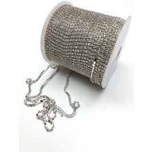 Hayalperest Boncuk Altın Sarısı Kristal Taşlı Metal Yuvalı Şerit 50 metre 12mm