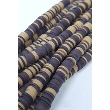 Hayalperest Boncuk Kahveli Bejli Fimo Hamur Boncuk 6 mm