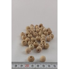 Doğal Renk Ahşap Boncuk 10 mm