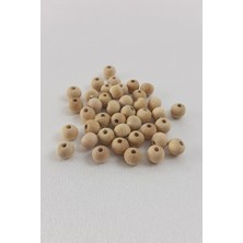 Doğal Renk Ahşap Boncuk 10 mm