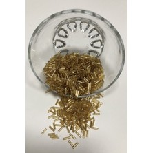Altın Sarısı Boru Boncuk 50 gr