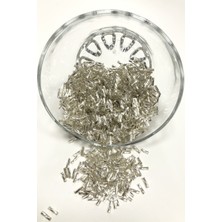 Gümüş Renk Burgulu Boru Boncuk 50 gr