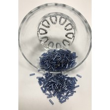 Çelik Mavisi Boru Boncuk 5 mm