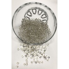 Gümüş Renk Kum Boncuk 4 mm 50 gr