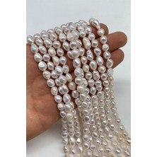 İnci Doğal Taş Şekilsiz Kesim Dizi 8-9 mm