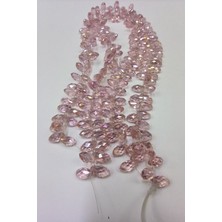 Açık Pembe Dizi Damla Kristal