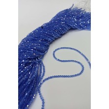 Açık Mavi Kristal Boncuk Piramit 4 mm