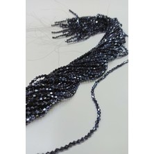 Kristal Boncuk lacivert Piramit 4 mm