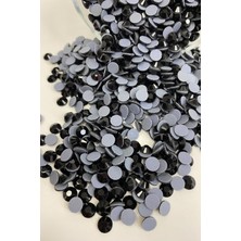 Hayalperest Boncuk Siyah Ütüyle Yapışan Boncuk SS30 6mm Yapıştırma Taş 25 Grm