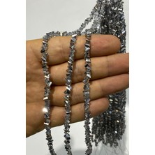 Hayalperest Boncuk Gümüş Üçgen Kesim Parlak Kristal Boncuk 6 mm