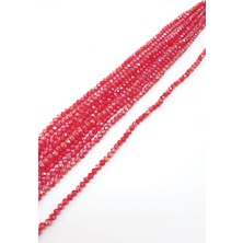 Janjanlı Kırmızı Kristal Boncuk 6 Mm