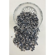Hayalperest Boncuk Kaplama Gümüş Ütüyle Yapışan Boncuk SS20 5mm Yapıştırma Taş 25 Grm