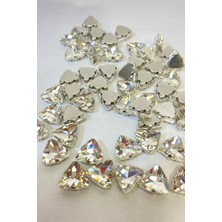 Hayalperest Boncuk Küçük Üçgen Kasalı Beyoğlu Taşı Dikme Kristal Boncuk 5 Adet