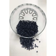 Koyu Gri Kum Boncuk Orta Boy 3 mm 50 gr