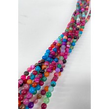 Hayalperest Boncuk Çakra Doğal Taş Akik 6 mm