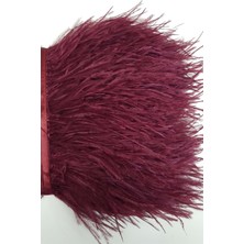 Bordo Deve Kuşu Tüyü 1 mt