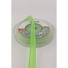 Yeşil  Keten Efektli Kurdele 1 cm 10 mt