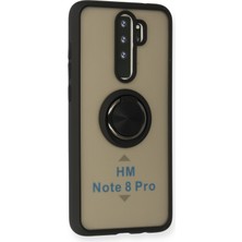 Newface Xiaomi Redmi Note 8 Pro Kılıf Montreal Yüzüklü Silikon Kapak - Siyah 300099