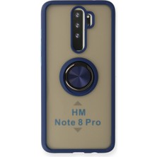 Newface Xiaomi Redmi Note 8 Pro Kılıf Montreal Yüzüklü Silikon Kapak - Lacivert 300099