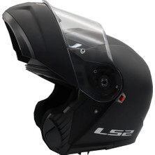 Ls2 Strobe 2 Çene Açılır Mat Siyah Kask