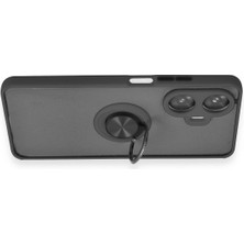 Newface Realme C55 Kılıf Montreal Yüzüklü Silikon Kapak - Siyah 300099