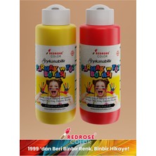 Red Rose Color Sarı Kırmızı Parmak Boyası 2'li Set 2 x 120 ml