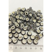 Hayalperest Boncuk Parlak Taşlı Iri Delikli Boncuk 12 mm