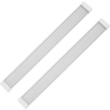 Zmr 60W 120 cm Kristal Beyaz LED Bant Armatür 6500K (2'li Paket)